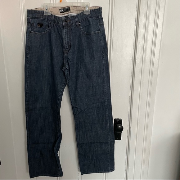 Oakley mens straight leg jeans with cute black detail & buttons size 34/30 - Picture 2 of 7